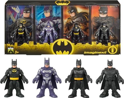 Imaginext Batman 85th anniversary four-figure set with movie suits from 1989, 1997, 2005 and 2022