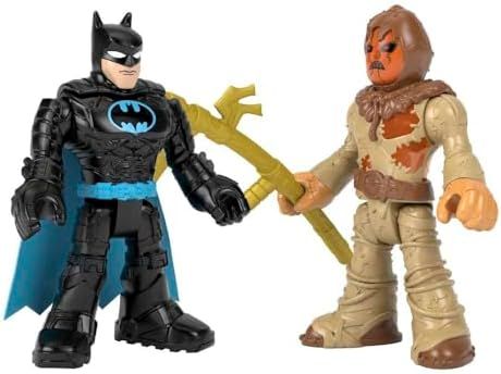 Imaginext Batman and Scarecrow figures with clear light-up chests