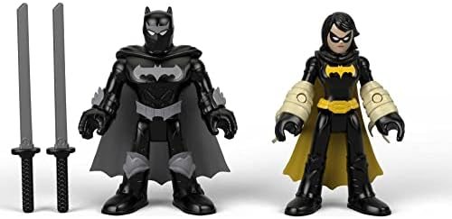 Imaginext Black Bat and Ninja Batman figures with sword
