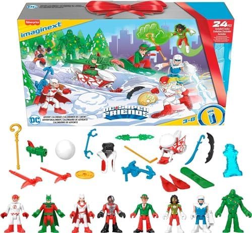 Imaginext DC Super Friends advent calendar with 24 figures and accessories