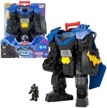 Imaginext DC Metal Force Batman Flight Mech with wings spread and Batman in the cockpit