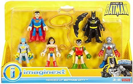 Imaginext Heroes of Gotham City pack with Batman, Batgirl, Robin, Wonder Woman, Captain Atom and Superman
