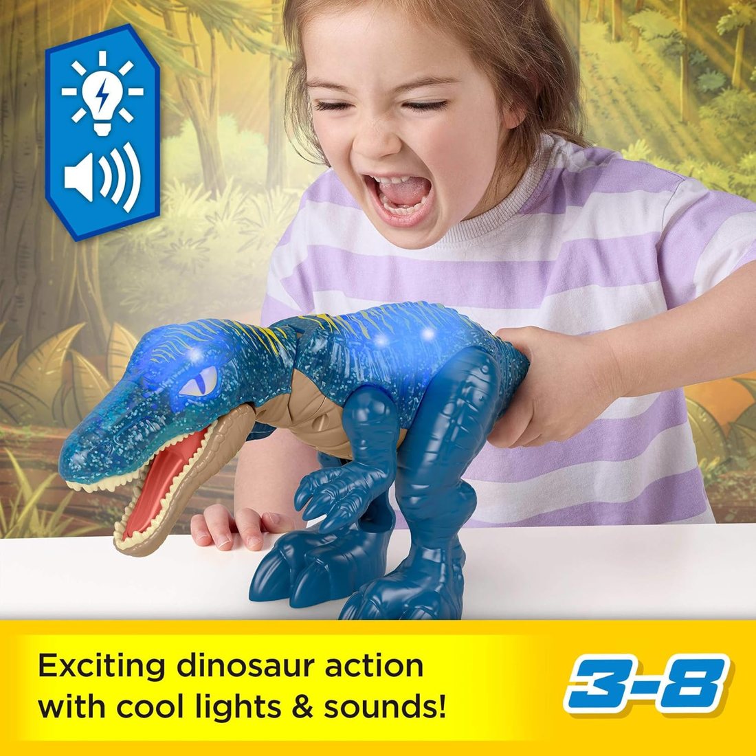 Jurassic World Growl & Glow Baryonyx, view 3