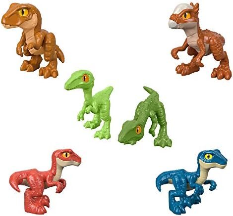 Imaginext Jurassic World hatchlings six dinosaur figures in eggs