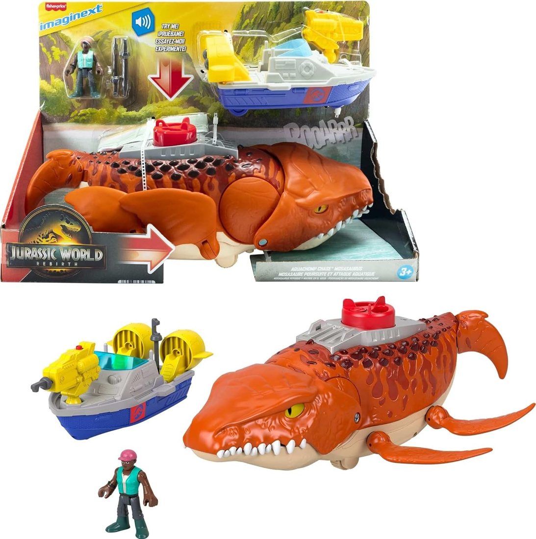 Jurassic World Rebirth Aquachomp Chase Mosasaurus, view 2