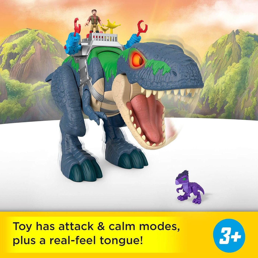 Jurassic World Rebirth Ultimate Action Chomp T. rex, view 3
