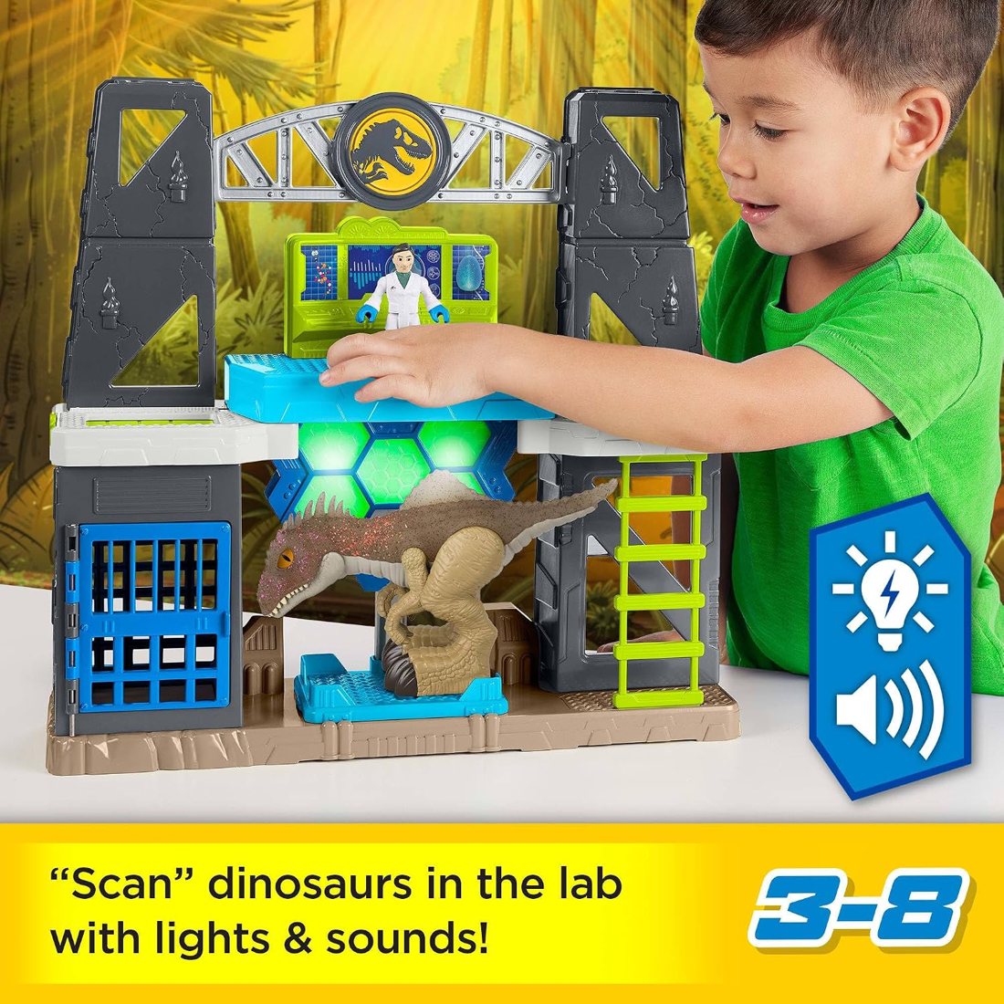 Jurassic World Scan & Glow Dino Lab, view 3
