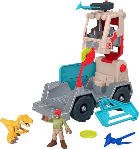 Imaginext Jurassic World Trek N Transform vehicle with cage and x-ray care tower