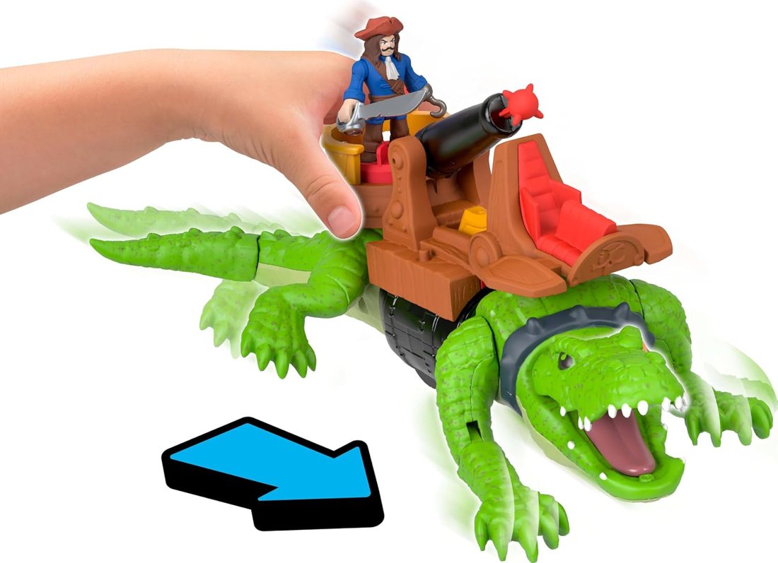 Pirate Shark vs Crocodile Playset, view 5
