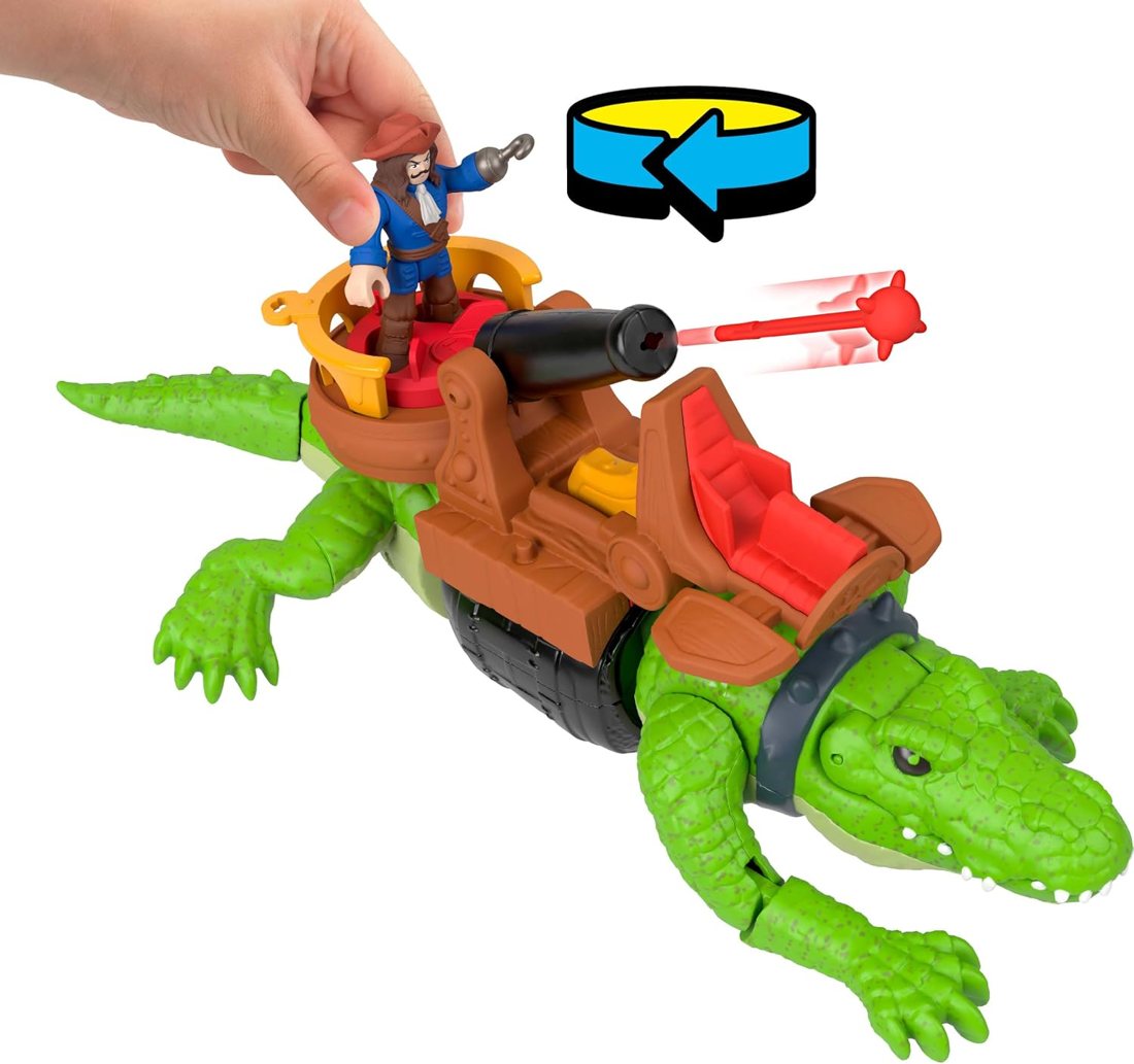 Pirate Shark vs Crocodile Playset, view 6