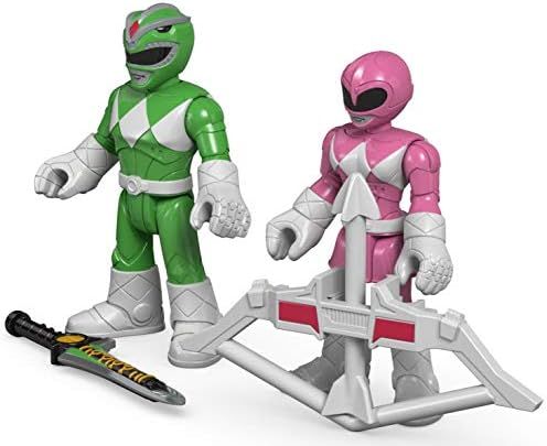 Imaginext Mighty Morphin Green Ranger and Pink Ranger figures