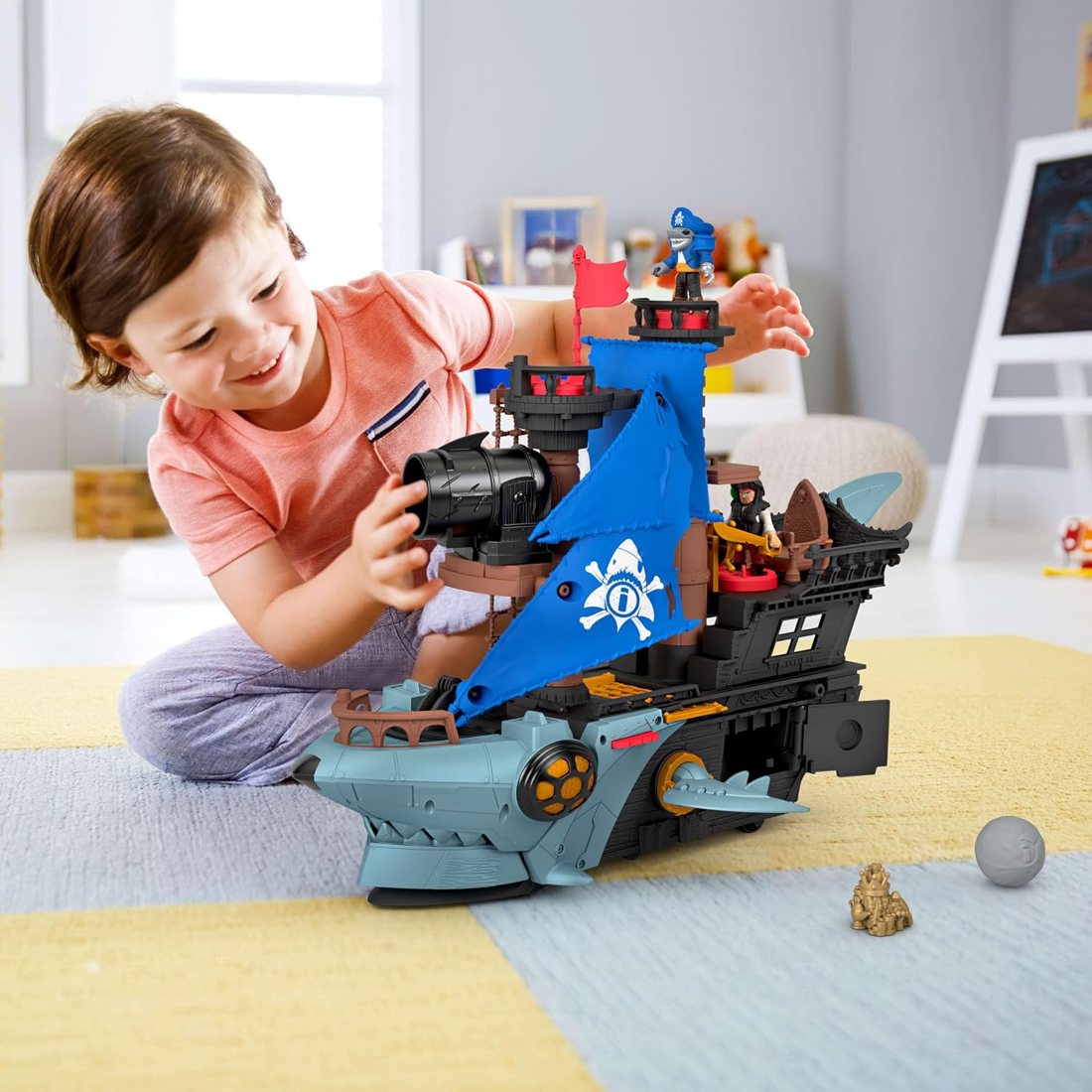 Shark Bite Pirate Ship Playset, view 3