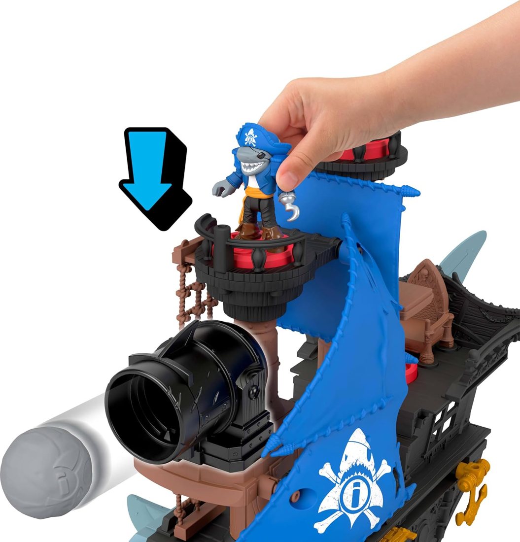 Shark Bite Pirate Ship Playset, view 4