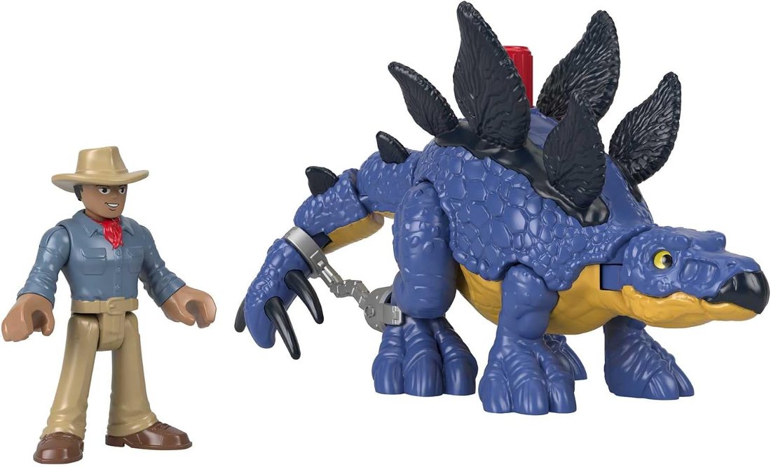Stegosaurus & Dr. Alan Grant, view 2