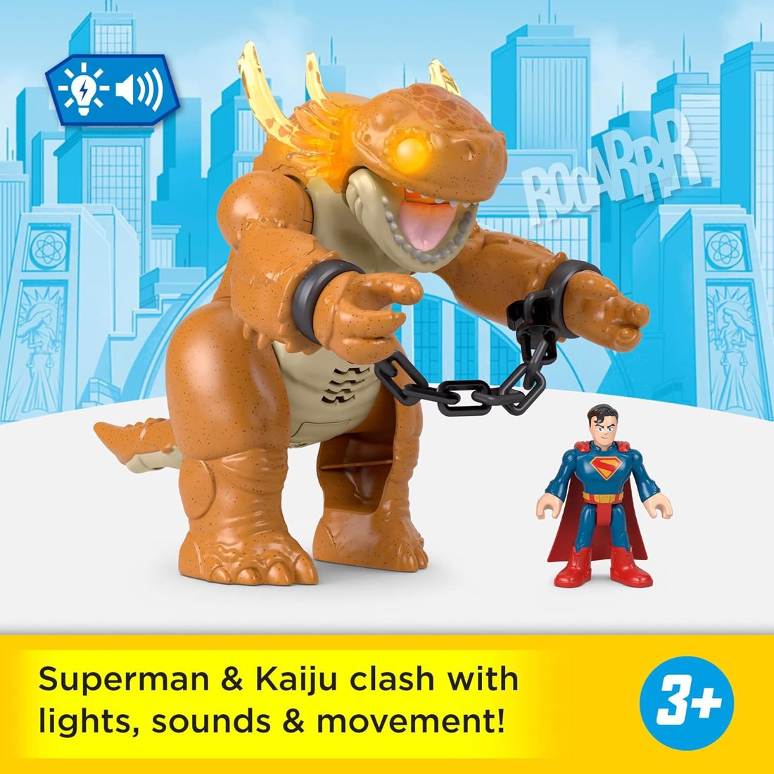 Superman vs Kaiju Monster Set, view 3