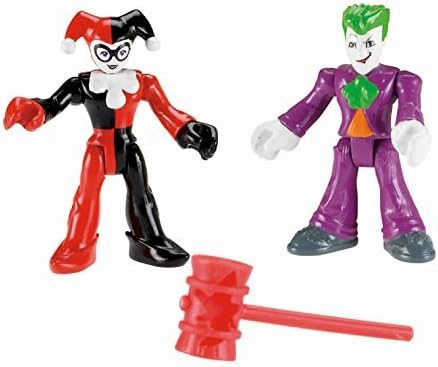 Imaginext The Joker and Harley Quinn figures with hammer