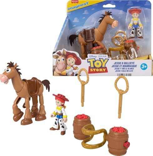 Toy Story & Lightyear — Imaginext Jessie figure riding Bullseye the horse with saddle launcher and lasso projectiles