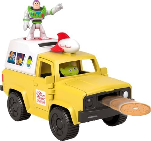 Imaginext Toy Story Pizza Planet delivery truck with Buzz and Alien figures