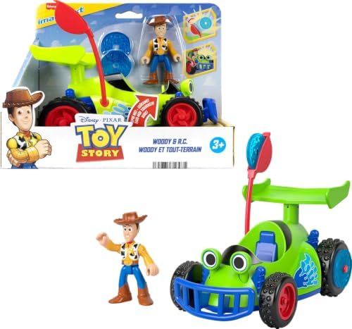 Imaginext Woody figure with R.C. car and disc launcher