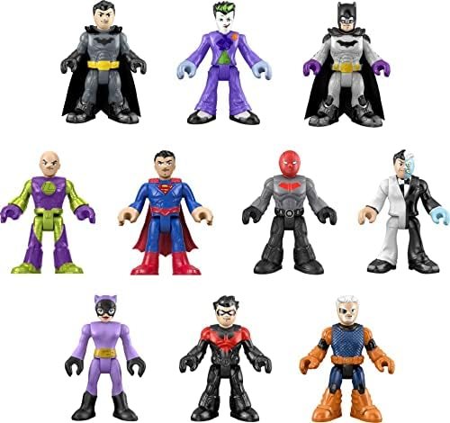 Imaginext DC Super Friends ten-figure set with Batman, Joker, Superman, Lex Luthor and Red Hood